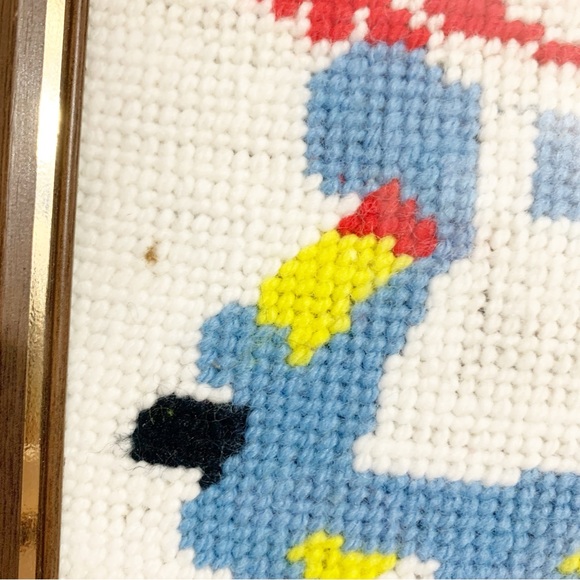 Vintage Handcrafted Set of Two Framed Raggedy Ann Andy Embroidered Walk Hangings - Picture 4 of 5